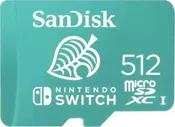 Карта памяти SanDisk 512 ГБ microSDXC UHS-I, для Nintendo Switch, чтение 100 МБ/с, запись 90 МБ/с | SDSQXAO-512G-GN3ZN
