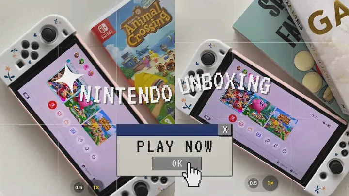 GAMING VLOG 🎮 nintendo switch OLED white aesthetic asmr unboxing in 2024 & cosy game with me