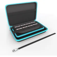 Футляр, чехол или сумка для игровой приставки Nintendo 2DS XL Hard Carrying Case/Cover with 8 Cartridge Holders (Black/Teal)
