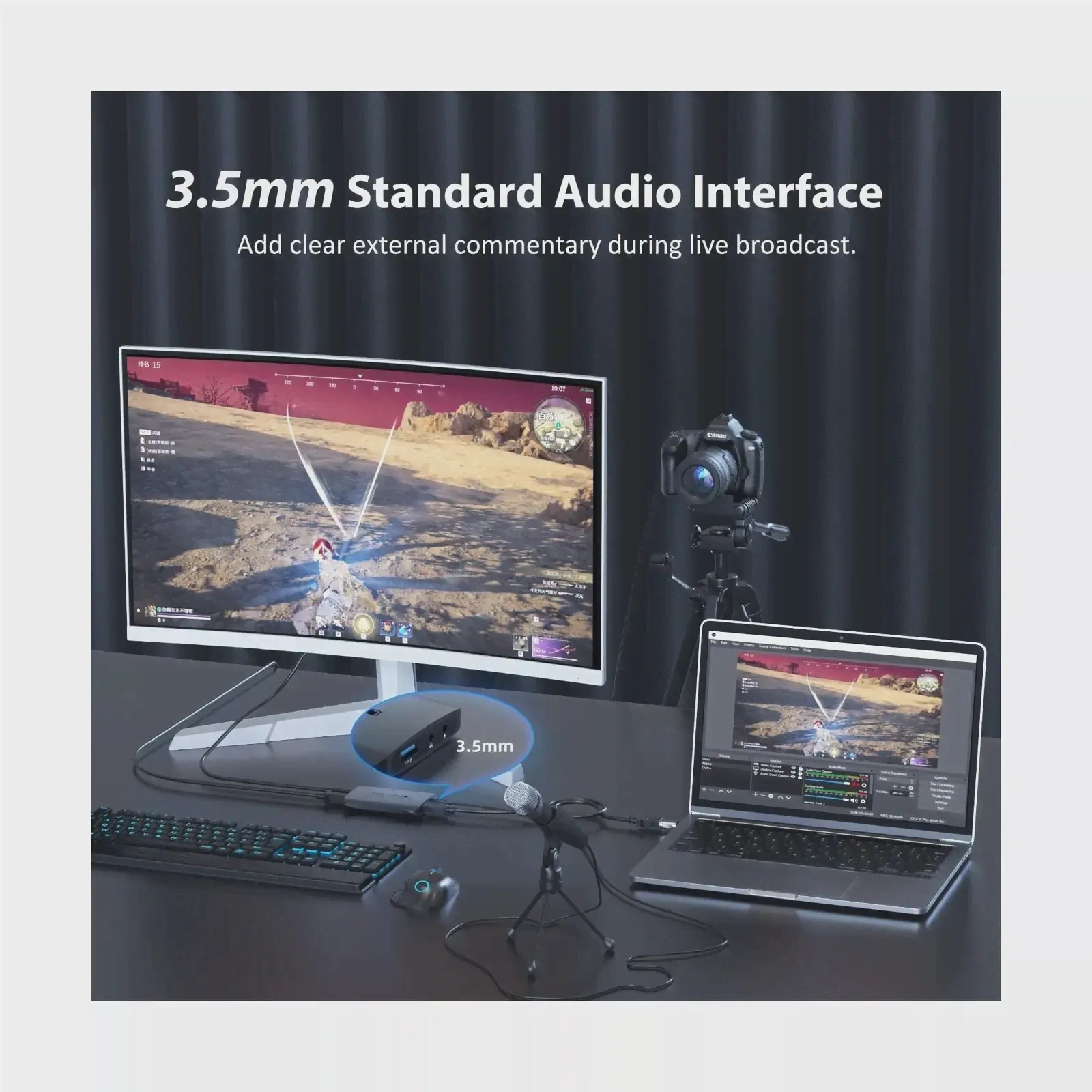 Карта захвата аудио и видео 1080P60 4K HDMI, карта захвата Nintendo Switch USB 3,0, карта захвата игр для прямой трансляции (art.: 3920c2109b3a4)