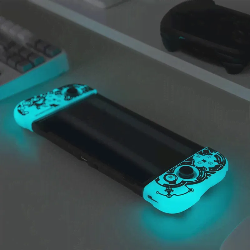 Новый защитный чехол для Nintendo Switch Oled Zelda Kingdom, светящийся силиконовый мягкий чехол для контроллера джойстика консоли (art.: 3920c1c27bf40)-0