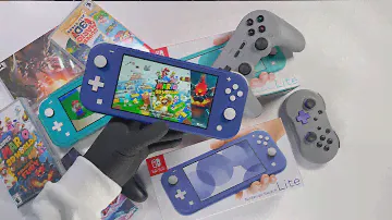 Unboxing New Nintendo Switch Lite - Blue Edition