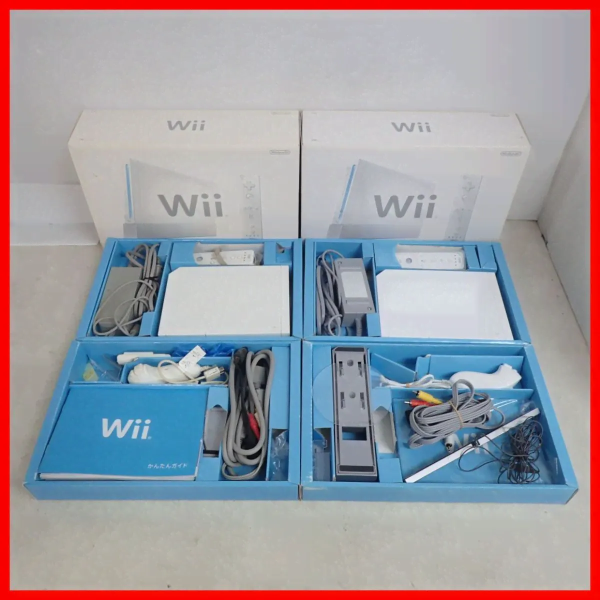 Wii само устройство г‚·гѓ­/ чёрный RVL-001(JPN) 15 шт. собрал большое количество комплект Nintendo Nintendo ящик прилагается [ BB-4