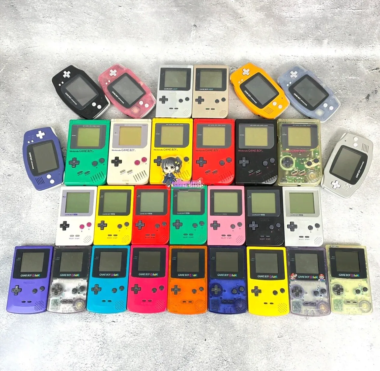Nintendo Gameboy Consoles Original Pocket Light Color Advance Used Retro Games-0