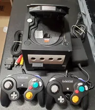 Nintendo GameCube (Black) - GC Loader Adapter Gameboy Player 2 Controllers