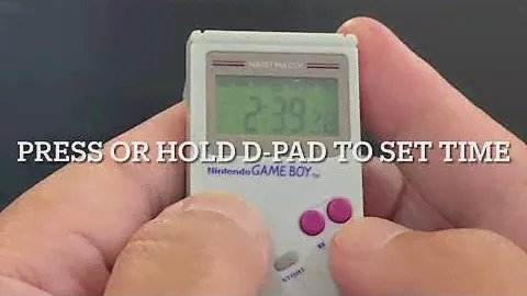 Gameboy Watch Instructions (setting up time and alarm)