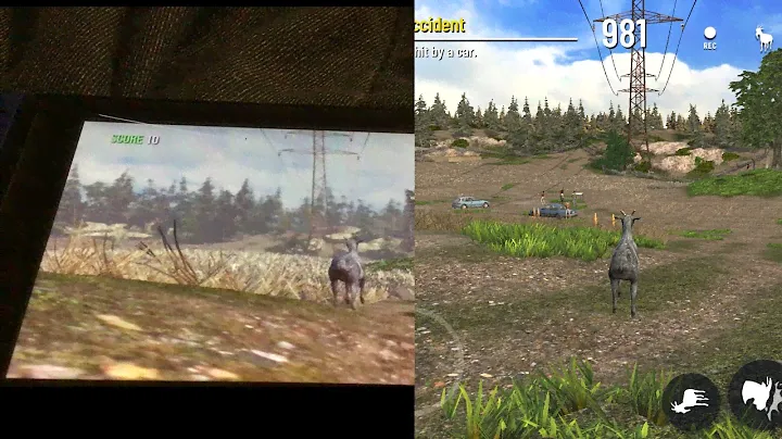 Goat simulator Nintendo switch versus Mobile🐐🎮