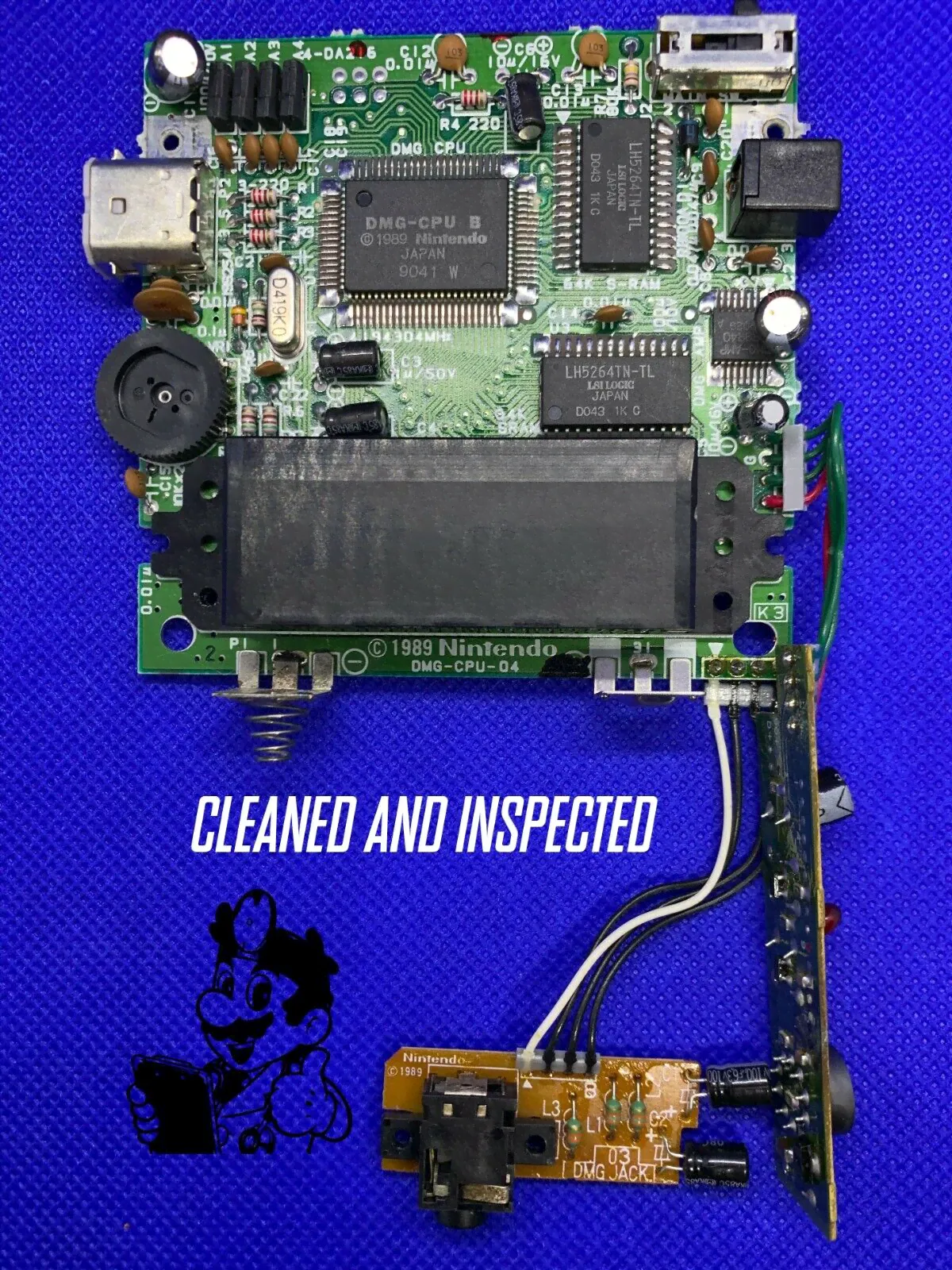 Original nintendo gameboy game boy DMG-01 Back CPU Motherboard - Fully Tested