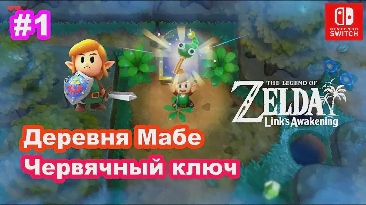 1 - Деревня Мабе. Червячный ключ. Zelda Link's Awakening. Tail Key. Nintendo Switch