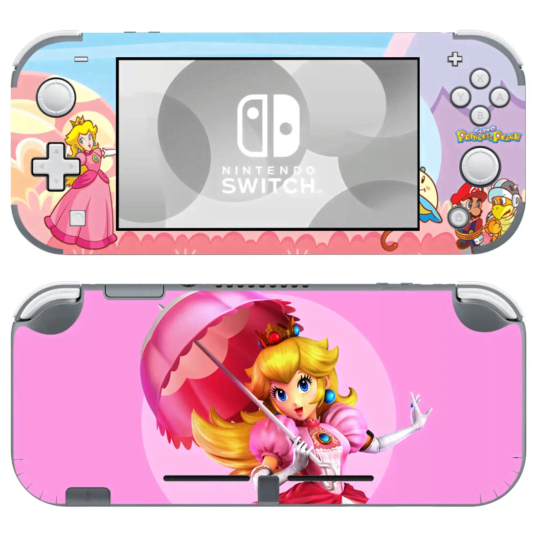 Nintendo Switch Lite Skin Decals Stickers Wrap Princess Peach Super Mario Pink